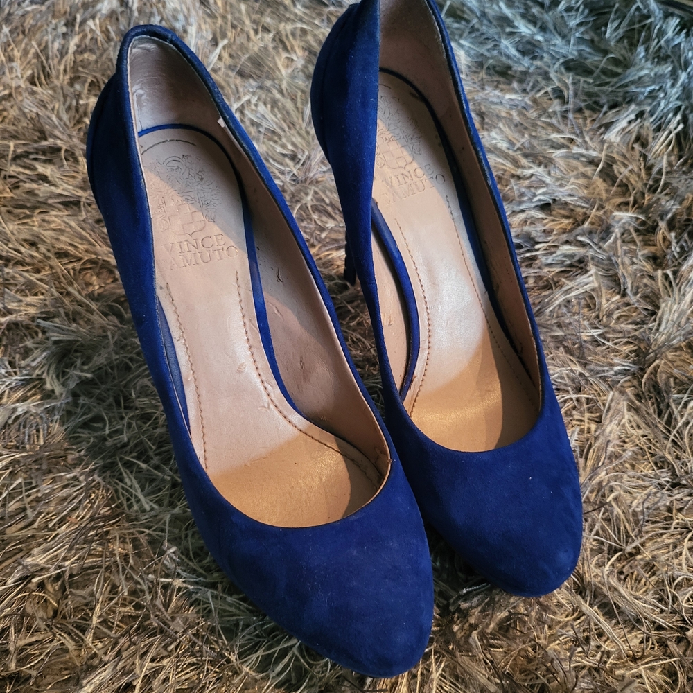 Vince Camuto Women's Blue Suede Pumps